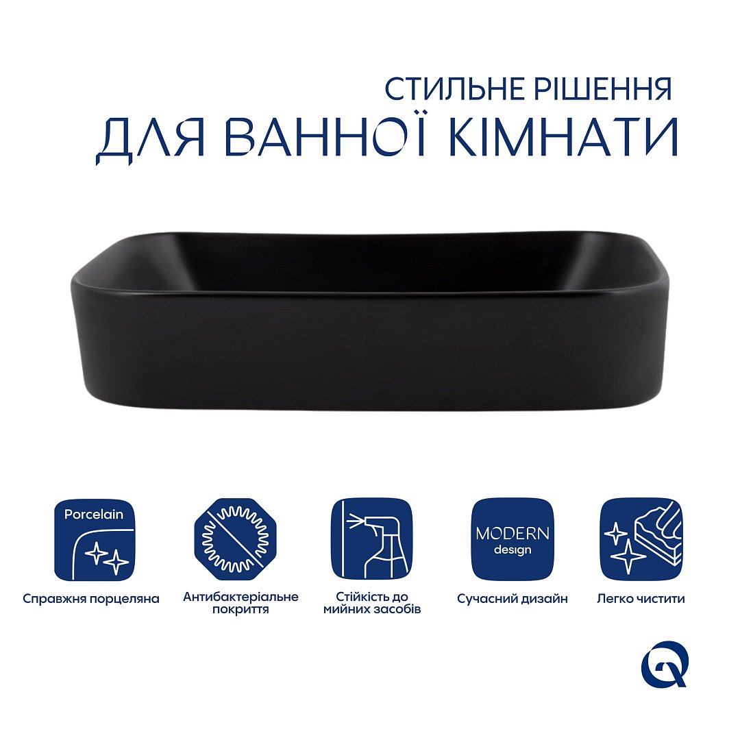Раковины Раковина-Чаша Qtap Scorpio 550х390х120 Matt Black QT14112243MBN фото 17