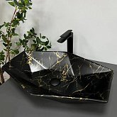 Купить Умывальник (Раковина) VBI Venezia Marble Black Matt Накладной VBI-012406