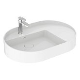 Раковина Devit Laguna 1010110 на Стільницю з Переливом 698х460х170 фото