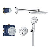 Купить Grohe Grohtherm Smartcontrol Скрытая Душевая Система с Rainshower Smartactive 310 34863000