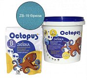 Купить Строительную химию Octopus ZA-12 ZB-19 (1,25кг) Бирюза, Затирка Эпоксидная Двухкомпонентная (Компонент А+B)