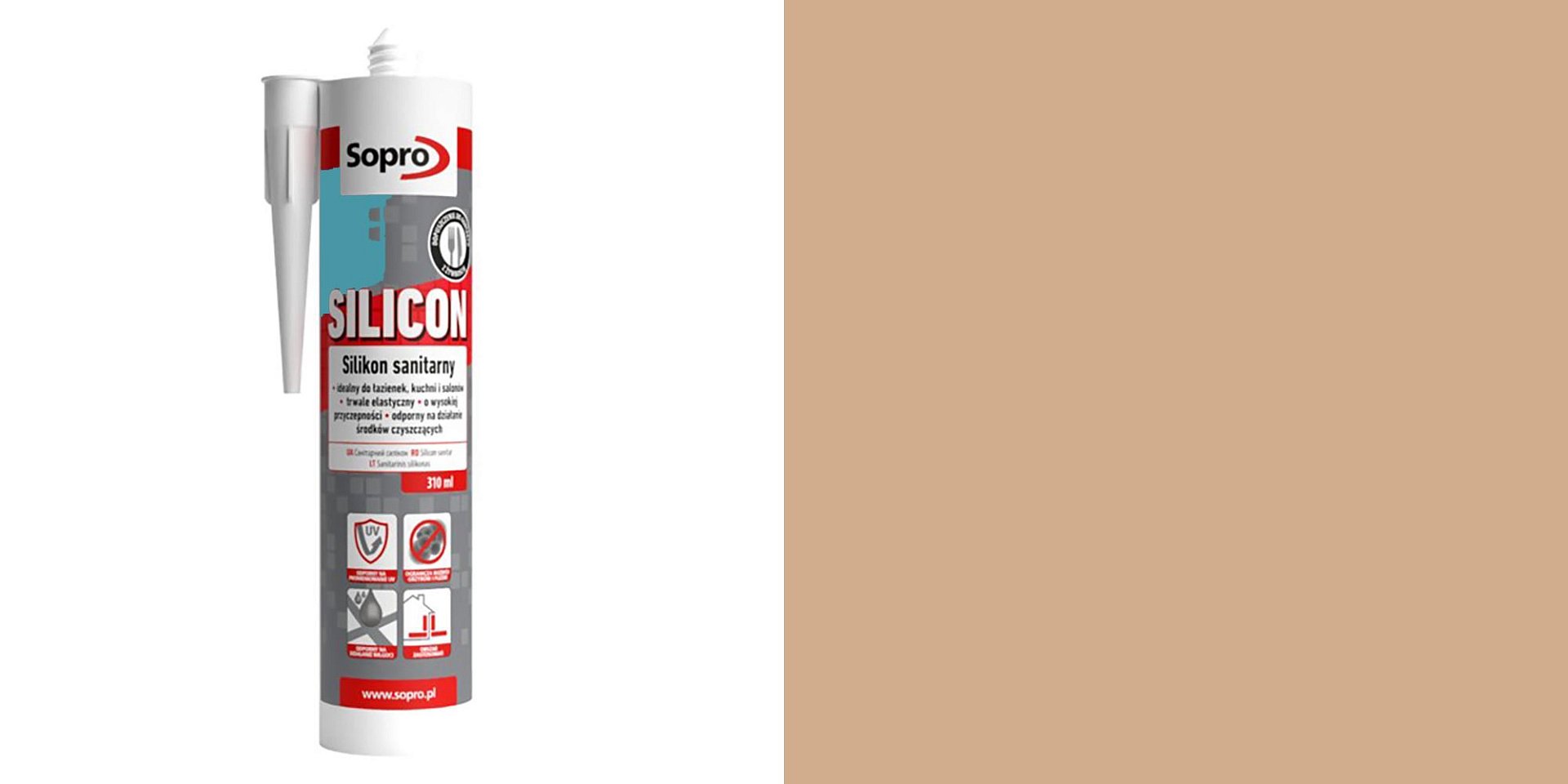 Герметики Силикон Sopro Silikon Karmel 38 057 310 ml фото 9