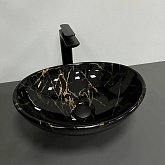 Купить Умывальник (Раковина) VBI Parma Marble Black Glossy Накладной VBI-011004