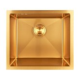 Купить Мойка Nett NGS-5045 500Х450Х230 Золотая с Декором под Столешницу из Нержавеющей Стали