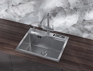 Купити Мийка Nett NS-5747 570Х470Х230 з Нержавіючої Сталі Накладна 1.5 мм Кухонна Станція