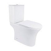Купити Унітаз-компакт Qtap Presto Безобідковий з Сідінням Soft-Close QT24221217AW