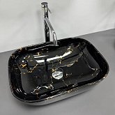 Купить Умывальник (Раковина) VBI Ravenna Black Lightning Glossy Накладной VBI-011232
