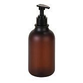 Купити Кругла Коричнева Матова Пластикова Пляшка з Помпою для Дозатора для Мила Bemeta 131567701 500 мл