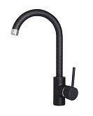 Купить Смеситель для Кухни Rubineta Axe-33 (Bk) AX30068 Картридж 35 мм, Высокое Излив 332 мм