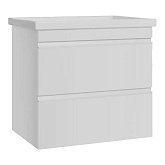 Купити Тумба Devit Frame 753065W Біла Глянцева 65См з Раковиною та Сифоном 650Х455Х600
