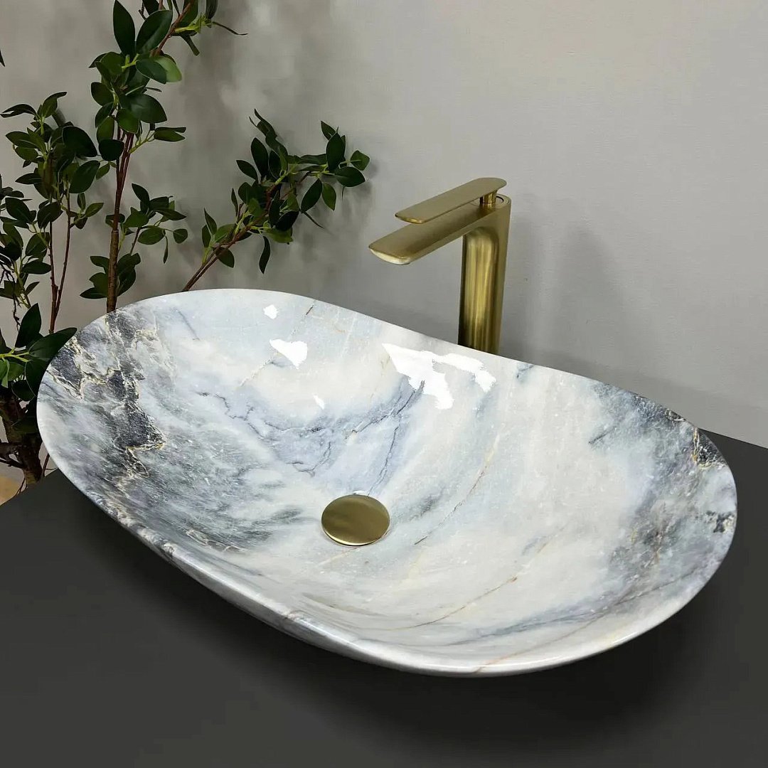 Раковины Умывальник (Раковина) VBI Turin Granit Glossy Накладной VBI-011507 фото 1