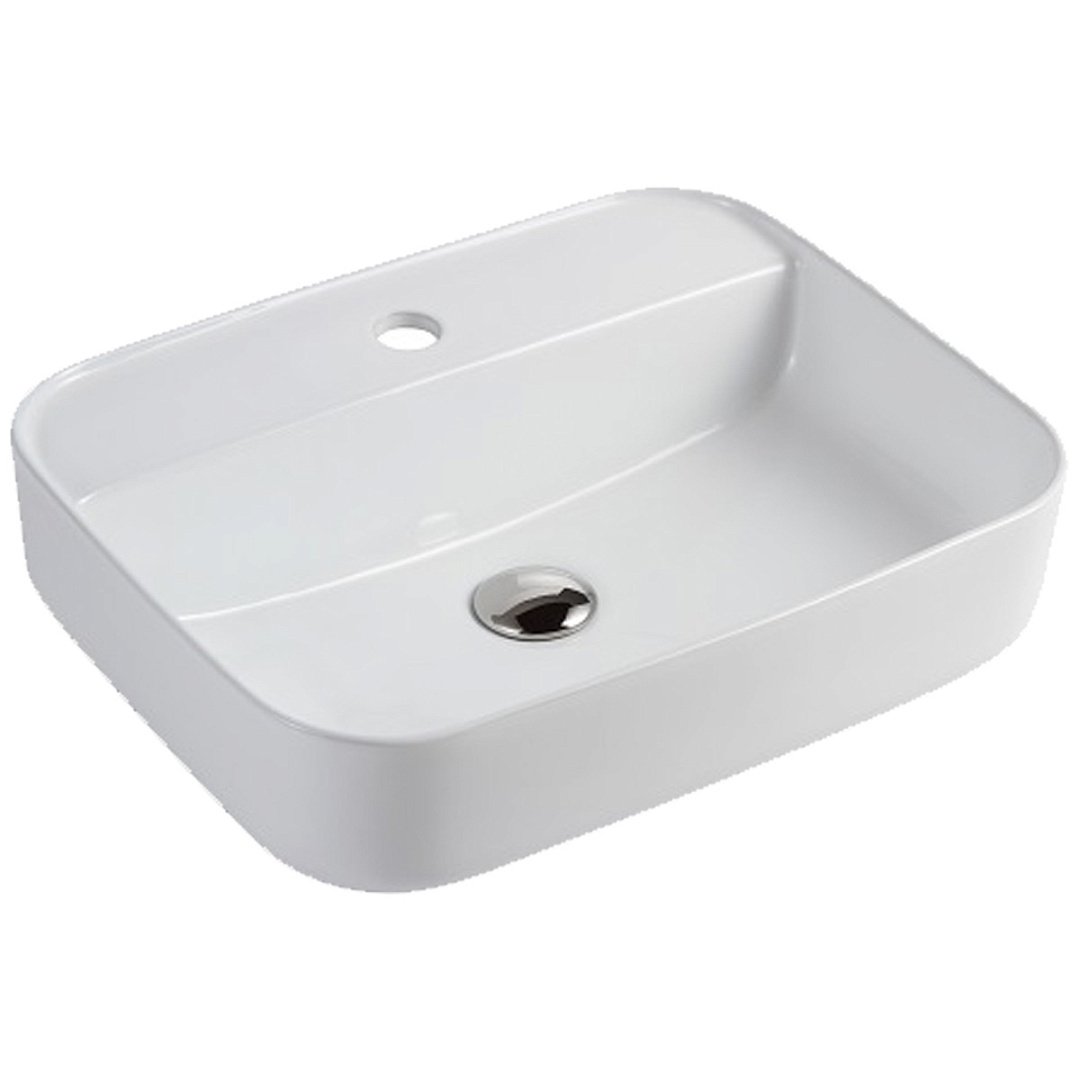 Раковины Раковина Devit Quadra 1711040 на Столешницу, 1 Отв.Під Смеситель, Белый Глянец 505Х400Х140 фото 5