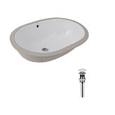 Купить Раковина Врезная Овальная Qtap Stork 570x390x210 мм White + Донный Клапан Pu02o QT15116030WN47294