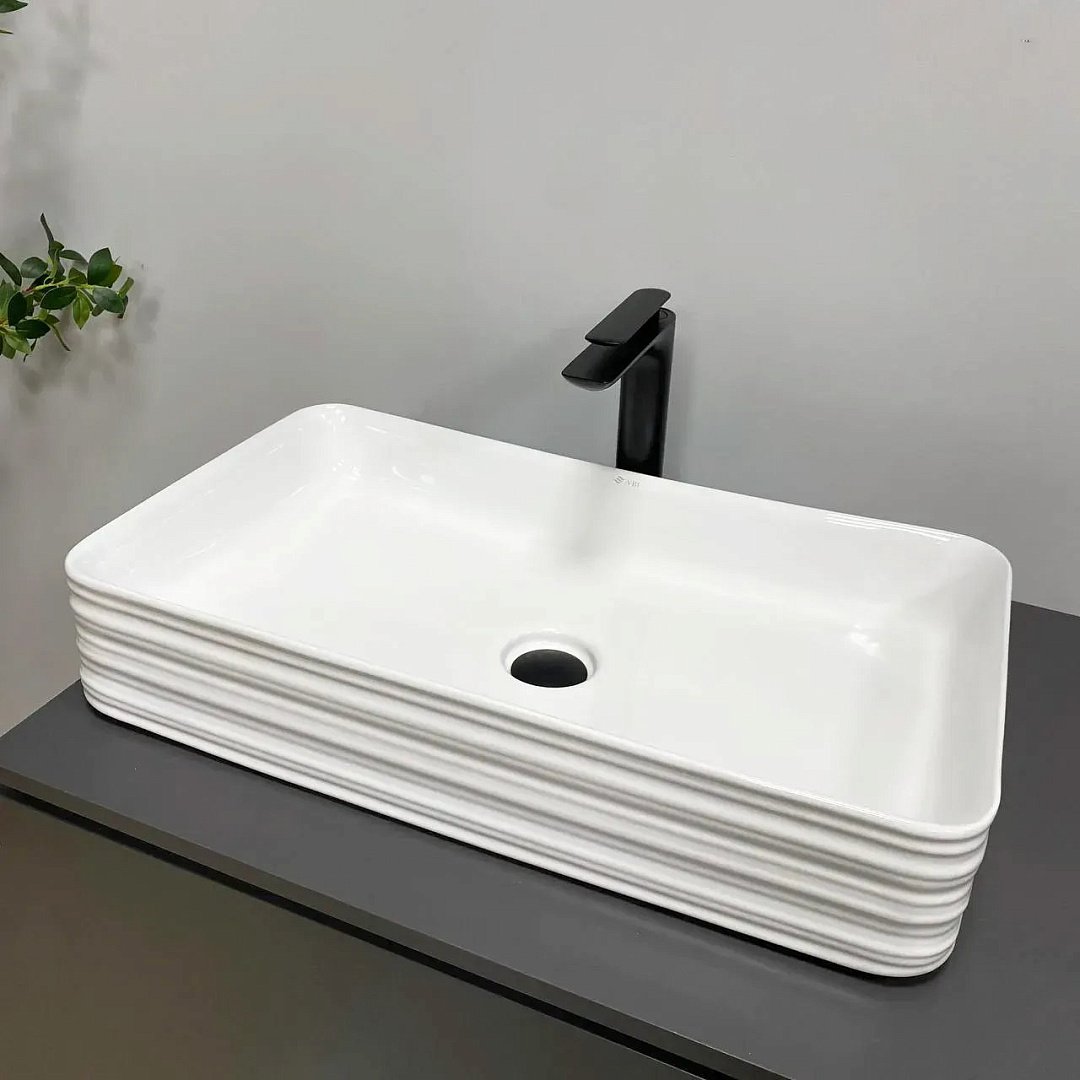 Раковины Умывальник (Раковина) VBI Volturino White Накладной VBI-012619 фото 1