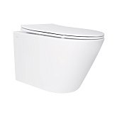 Купить Унитаз Подвесной Qtap Swan Безободковый Ultra Quiet с Сиденьем Soft-Close QT16335179W