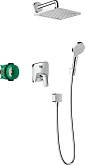 Купить Душевая Система Hansgrohe Crometta E 240 с Однорычажным Смесителем 27957000 Хром