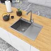 Купить Мойка Nett NS-6045(R) 600Х450Х230 из Нержавеющей Стали Накладная с Правым Крылом 1.5 мм