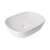 Купить Раковина Накладная Qtap Aquarius QT21116302W Прямоугольная Без Донного Клапана White 470x380x120