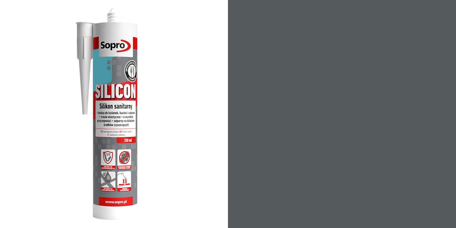 Герметики Силикон Sopro Silikon Antracyt 66 060 310 ml фото 9