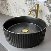 Купить Умывальник (Раковина) VBI Brindisi M Black Matt Накладной VBI-014104