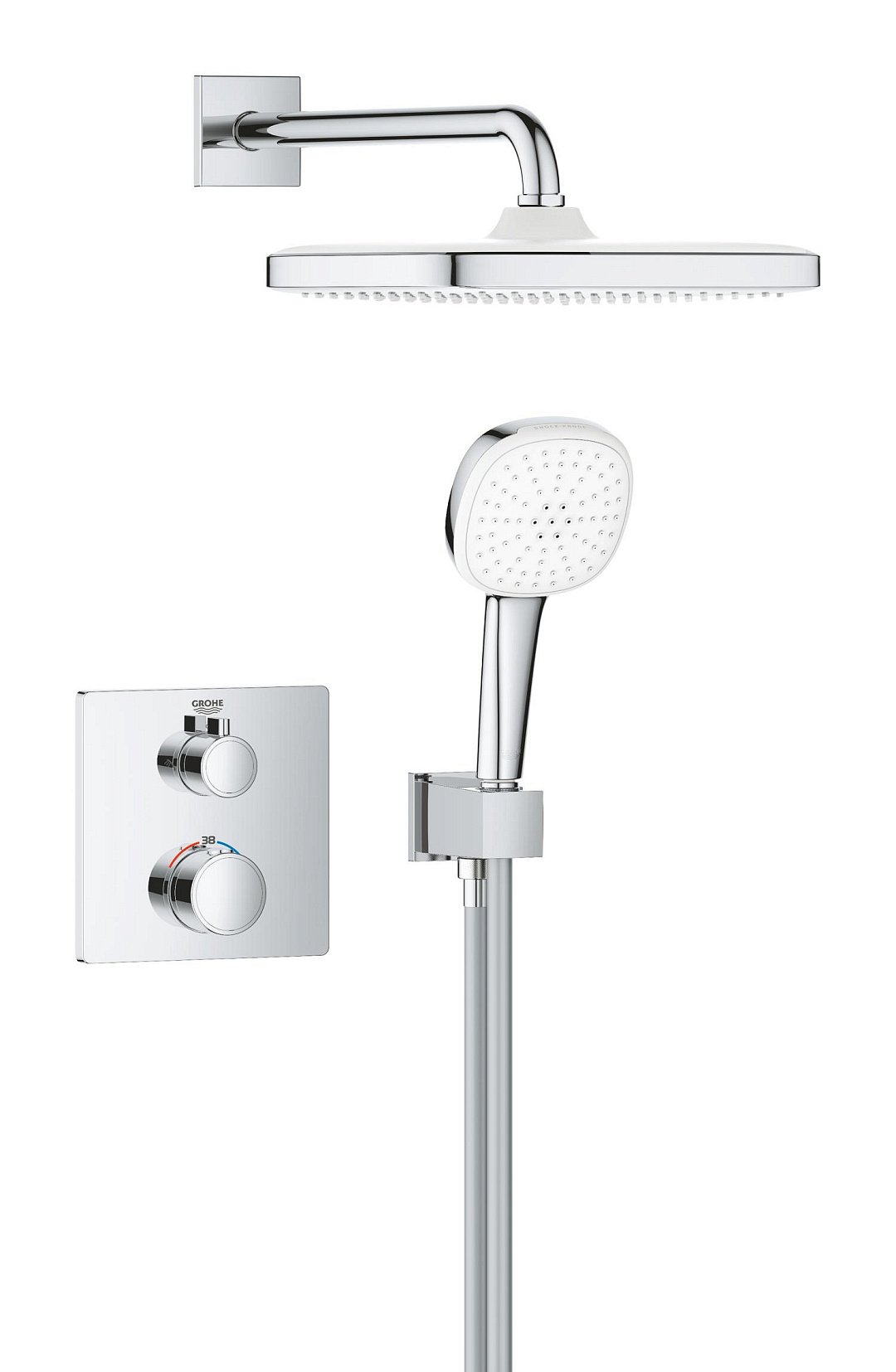 Душевая программа Grohe Grohtherm Скрытая Душевая Система с Tempesta 250 Cube 1039950000 фото 39