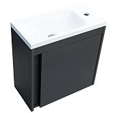 Купити Тумба Devit Small 063050A 50 з Умивальником, Антрацит Мат 500Х250Х508