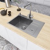 Купить Мойка Nett NSM-7047 700Х470Х230 из Нержавеющей Стали с Встроенным Мусорником