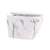 Купити Унітаз Підвісний Robin Ultra Quiet 490×365×325 мм, Marble, з Сидінням Slim Duroplast - Soft-Close - Quick Release QT13332381АSMR