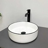 Купить Умывальник (Раковина) VBI Prato White Black Edge Накладной VBI-011414