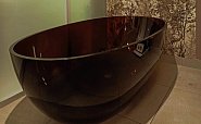 Купить Ванна Aqualight Pure Acrylic Modified Resin Coffee Black + Слив-Перелив Хром1800Х930Х560