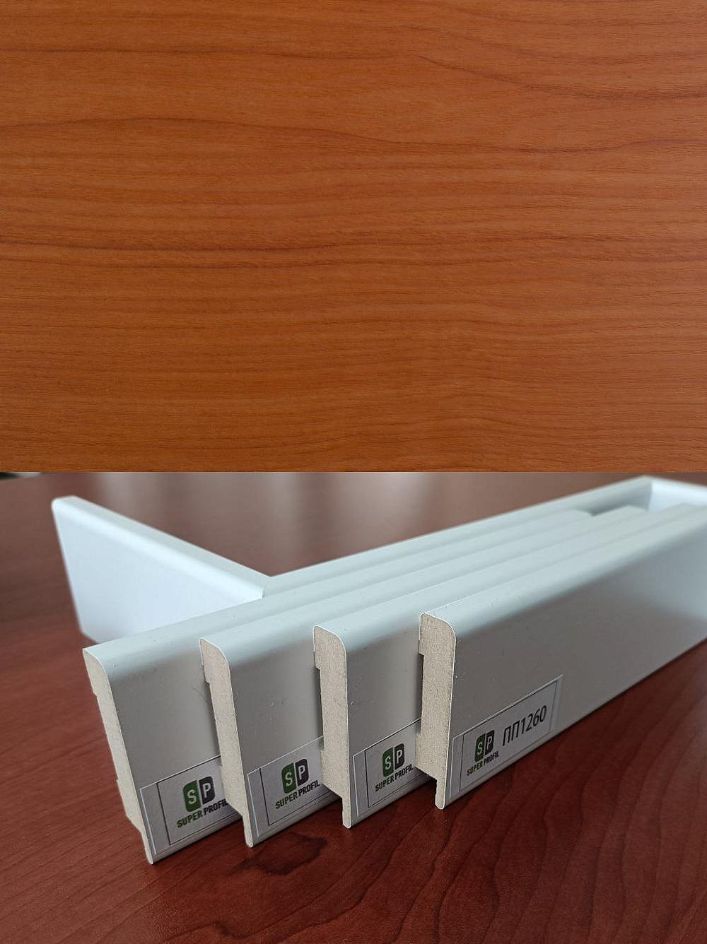 Плинтус МДФ Плинтус МДФ Super Profil 1260 Вишня 59х12х2800 фото 1