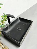 Купить Умывальник (Раковина) VBI Latina Black Stone Matt Накладной VBI-013103