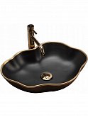 Умывальник Rea Pearl Black Gold REA-U0692 135х515х375 фото