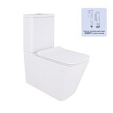 Купити Унітаз-компакт Qtap Crow Безобідковий з Сідінням Soft-Close QT05222170W