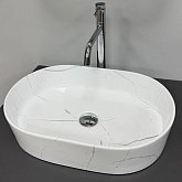 Купити Умивальник (Раковина) VBI Verona 50 Marble White Glossy Накладний VBI-011330