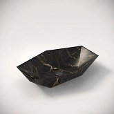Купить Умывальник (Раковина) VBI Venezia S Marble Black Matt Накладной VBI-012403