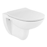 Купити Roca Debba Round A34H992000 Унітаз Підвісний, Rimless з Сидінням Slim Slow Closing