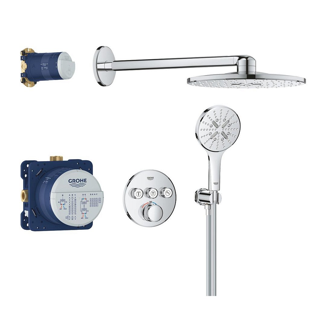 Душевая программа Grohe Grohtherm Smartcontrol Скрытая Душевая Система с Rainshower Smartactive 310 34863000 фото 13