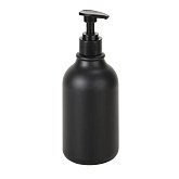 Купити Кругла Пластикова Пляшка Чорного Матового Кольору з Помпою для Дозатора для Мила Bemeta 131567702 500 мл