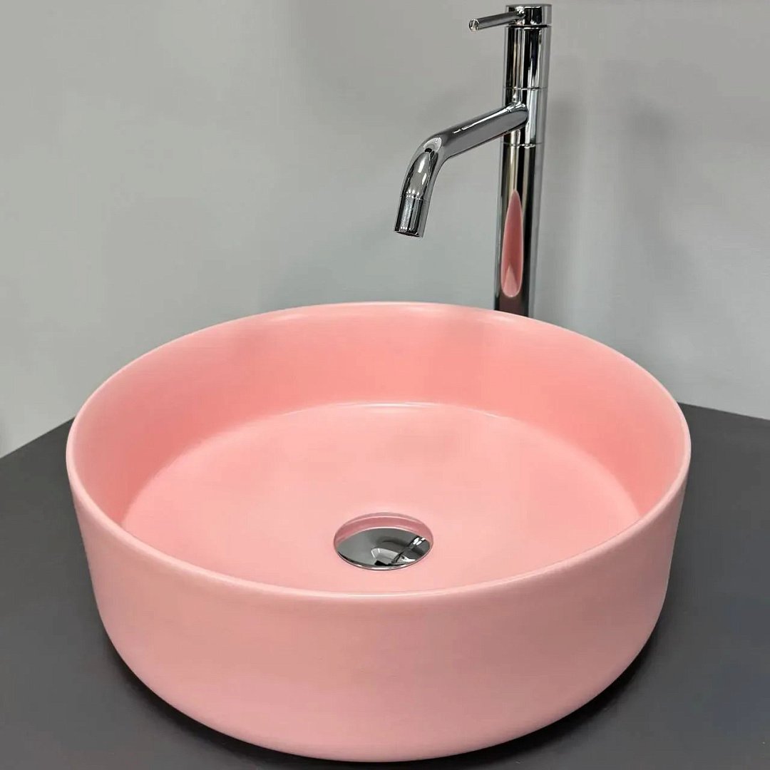 Раковины Умывальник (Раковина) VBI Prato Pink Matt Накладной VBI-011417 фото 1