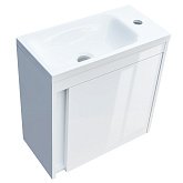 Купити Тумба Devit Small 063050W 50 з Умивальником, Білий Глянець 500Х250Х508