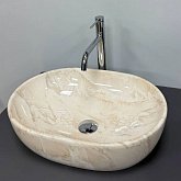 Купить Умывальник (Раковина) VBI Modena S Beige Stone Glossy Накладной VBI-012007
