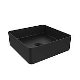 Купить Раковина Devit Quadra 1511132B Тонкостенная, Черный Матовый 400Х400Х145