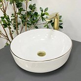 Купить Умывальник (Раковина) VBI Bari S White Gold Edge Накладной VBI-011605