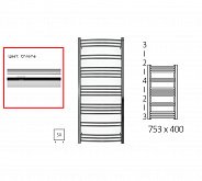 Полотенцесушитель Водяной Terma Jade-M 753х400 Chrom SX фото