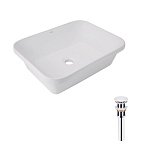 Купить Раковина Врезная Прямоугольная Qtap Scorpio 510х390х145 мм White + Донный Клапан Pu02 QT1411K490WN47290