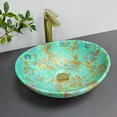 Купить Умывальник (Раковина) VBI Parma Marble Green Matt Накладной VBI-011003