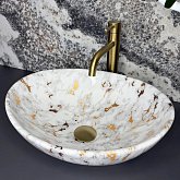 Купить Умывальник (Раковина) VBI Parma Marble White Glossy Накладной VBI-011030