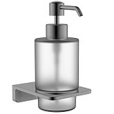 Купить Дозатор для Мыла Devit Do It 4030150 из Матового Стекла и Держателем, Цвет Brushed Gun Metal