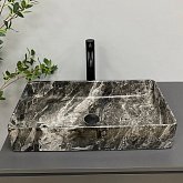 Купить Умывальник (Раковина) VBI Triest Anthracite Marble Накладной VBI-012717
